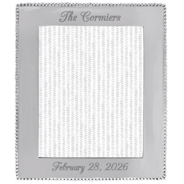 Beaded 8x10 Engravable Mariposa Keepsake Frame