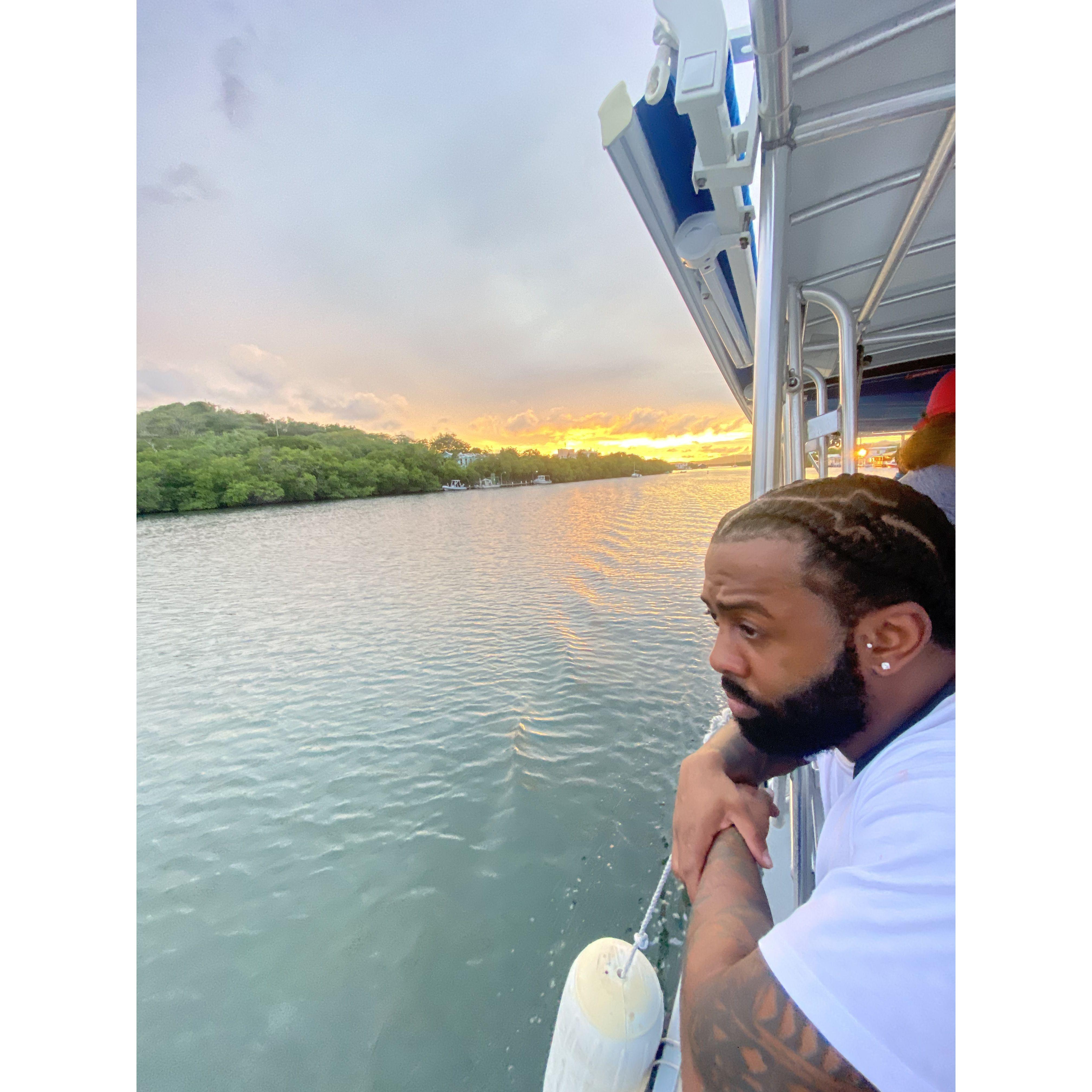 Justin enjoying the view in Puerto Rico. Our first trip together