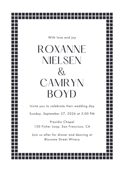 Redwood Portrait | White | Zola Wedding Invitations