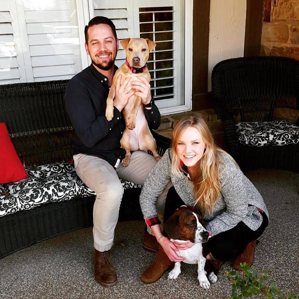 Our little family with our precious fur babies, Sophie Clementine & Scarlet Marie