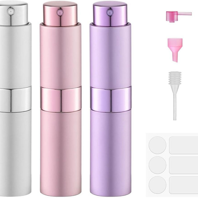 Fusupak Perfume Atomizer Travel Bottle Refillable: Cologne Sprayer Portable for Men - Mini Spray Empty for Refill - 8ml Small Size Purple