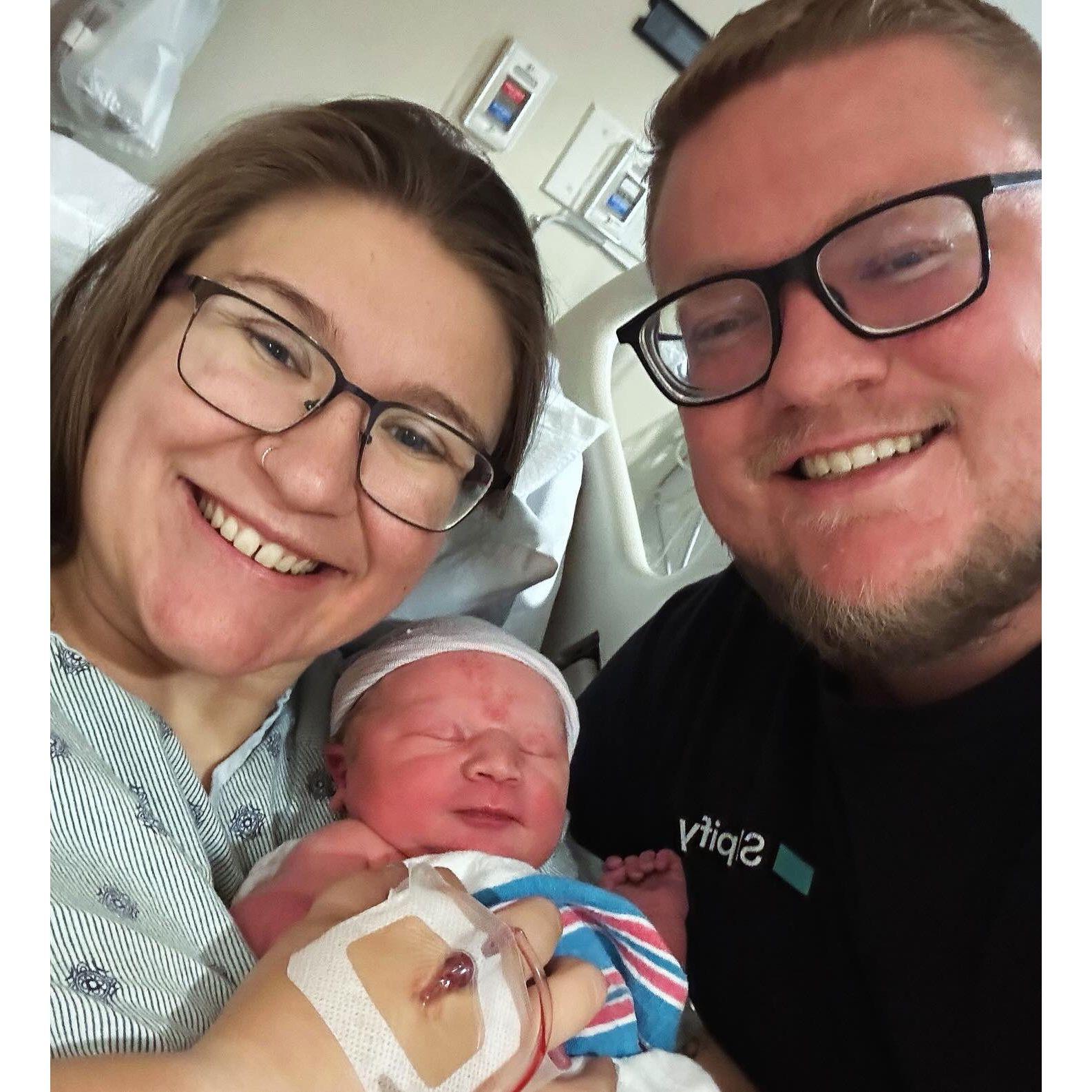 Our first picture as a family of three
