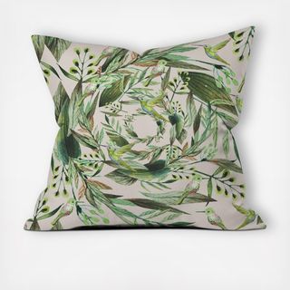 Nature In Circles Throw Pillow