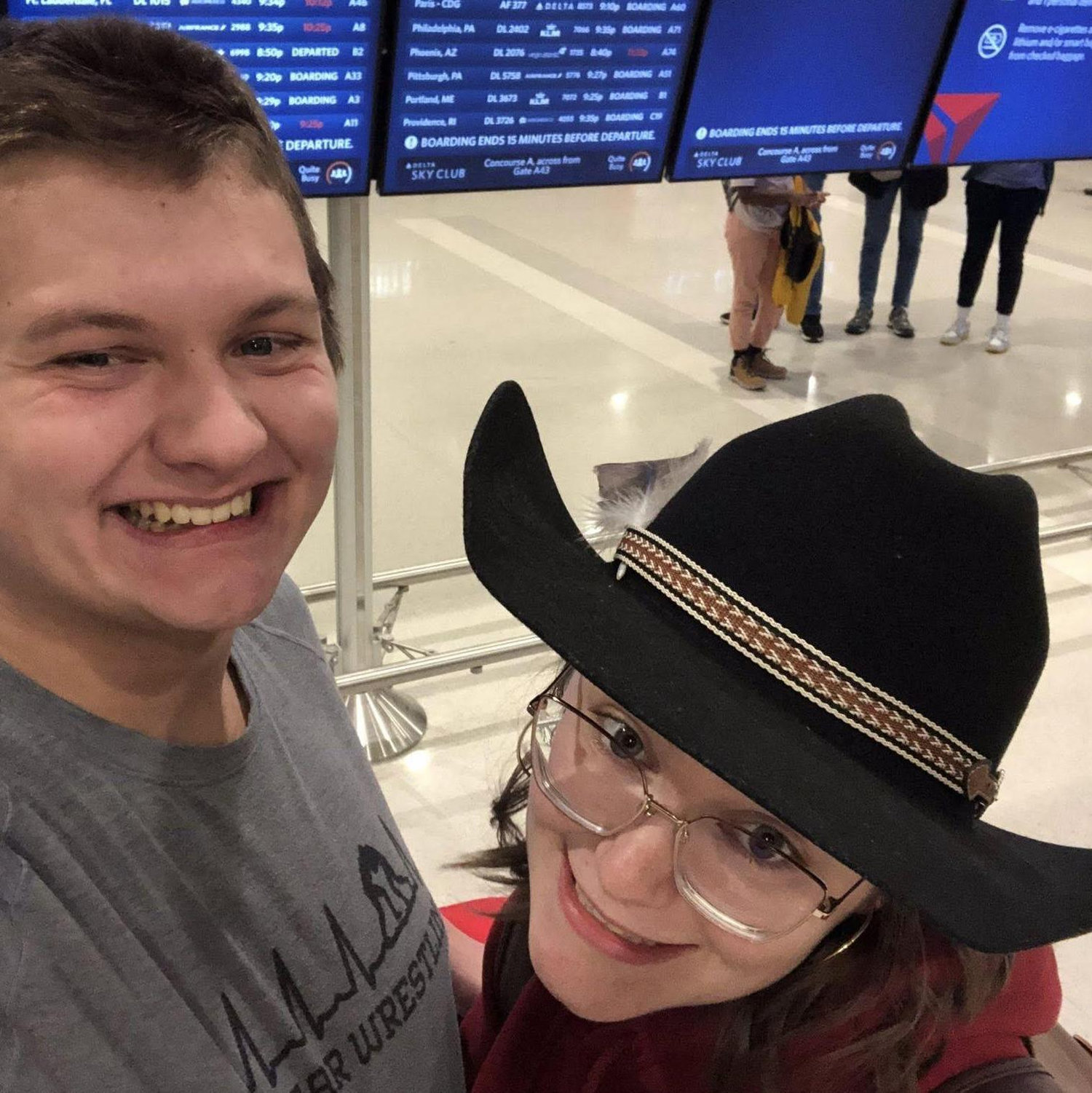 We had time to kill in the Detroit airport on our way home from Christmas