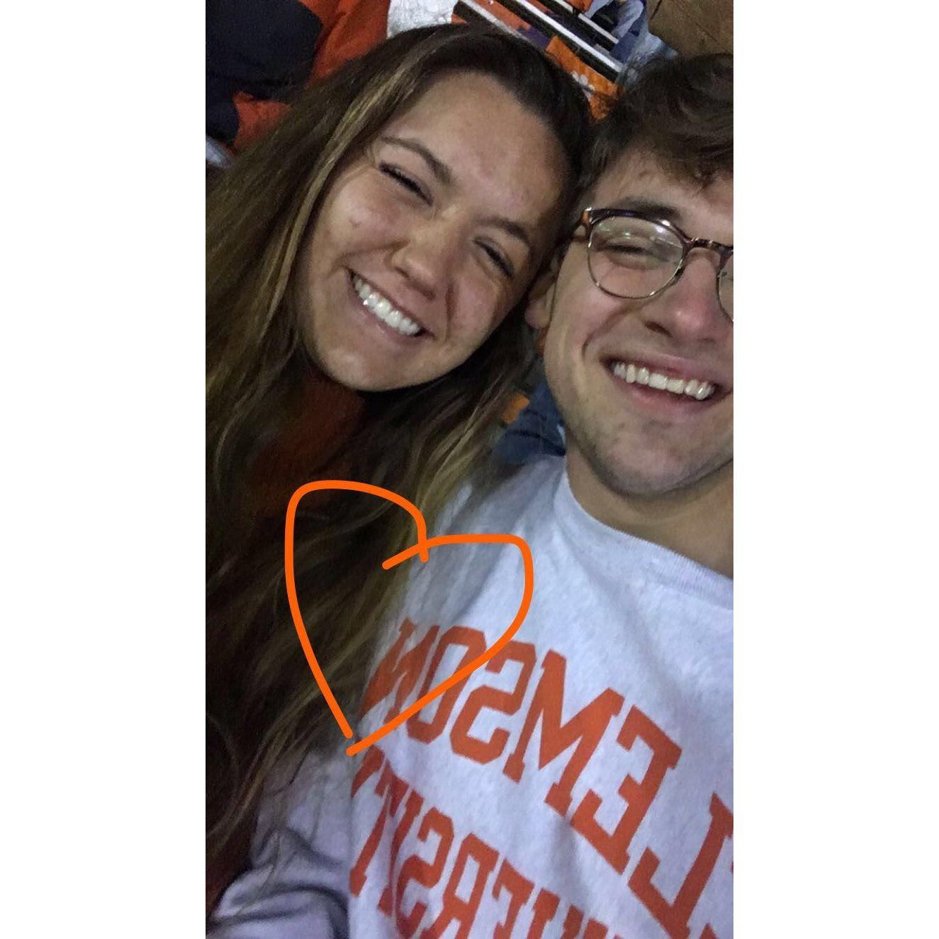 A photo from Harrison's first Clemson game!