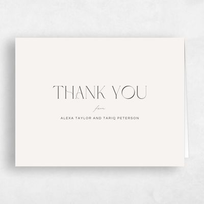 Light Oatmeal, Beige Wedding Thank You - Nash Landscape