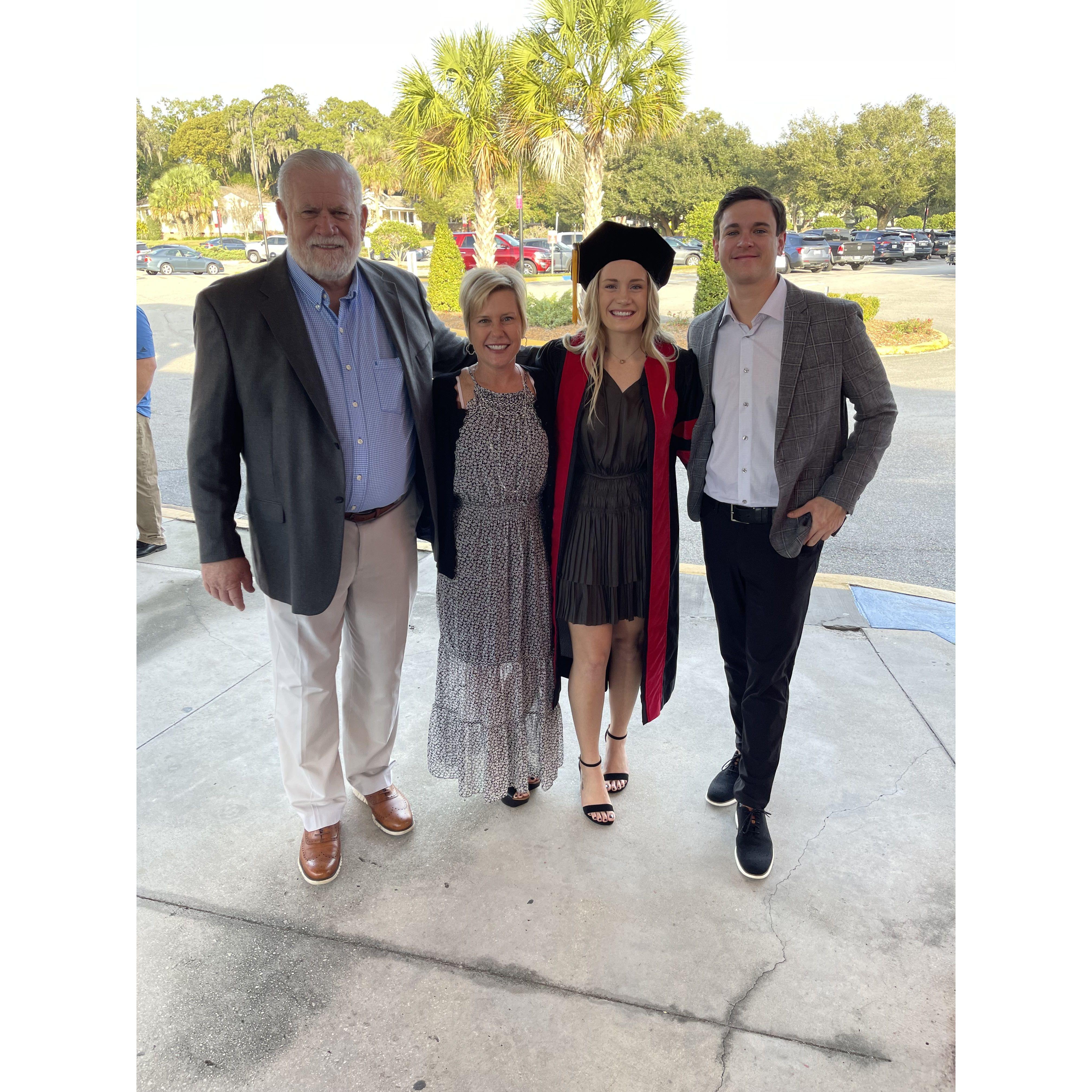 Emma's graduation from PT school, 12/2021.
