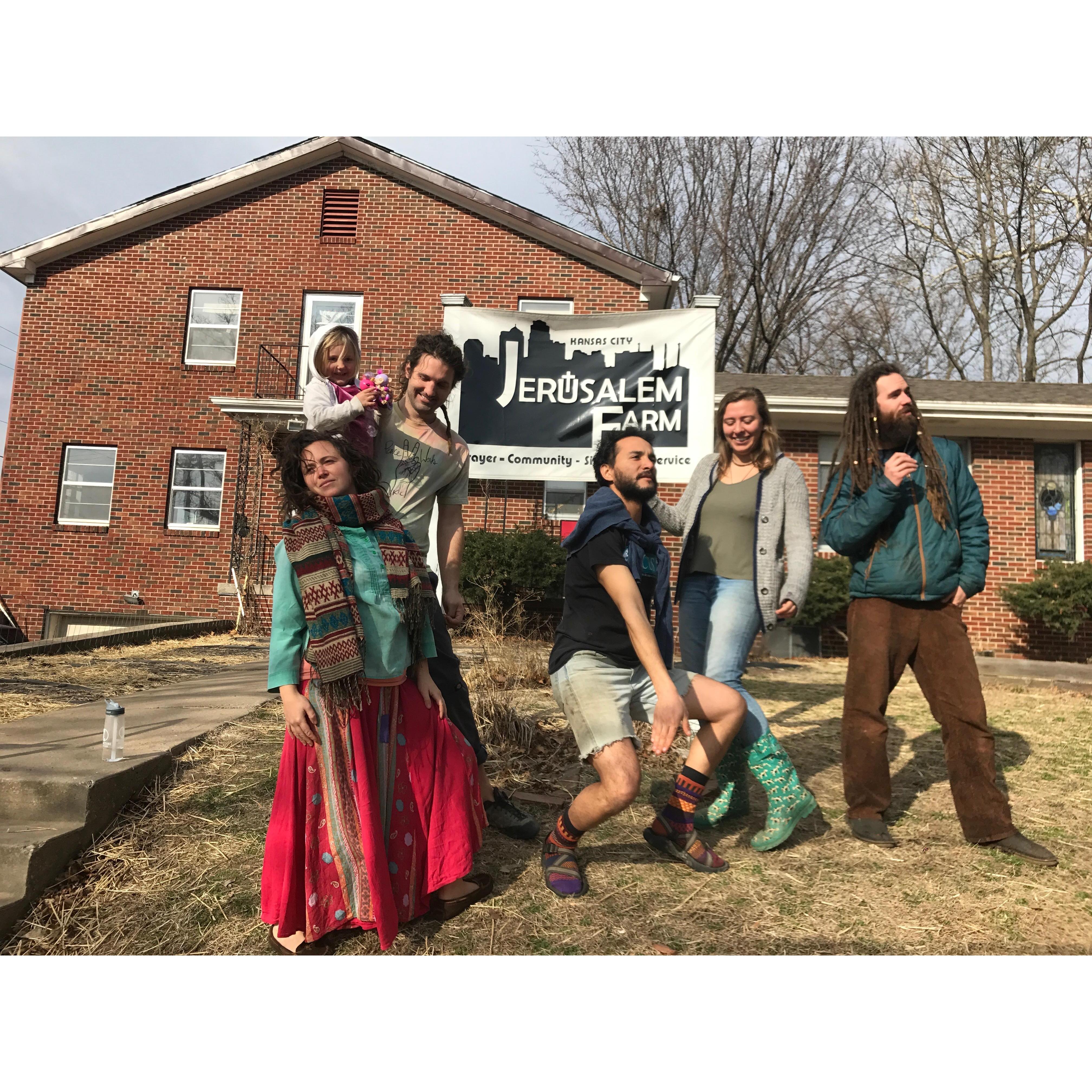 March 2018: Some members of our community on a Saturday at the end of a Group Week (a week when high school or college students come on a service immersion retreat)