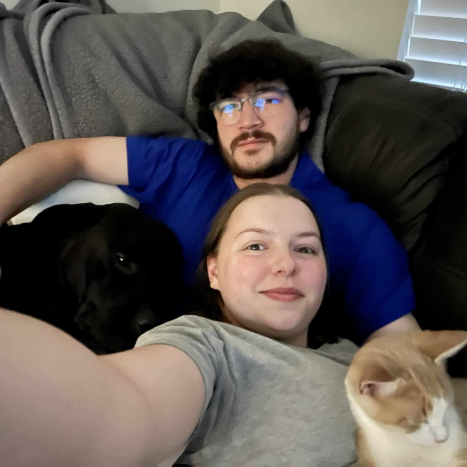 Our little family all together, featuring Ace and Loki.