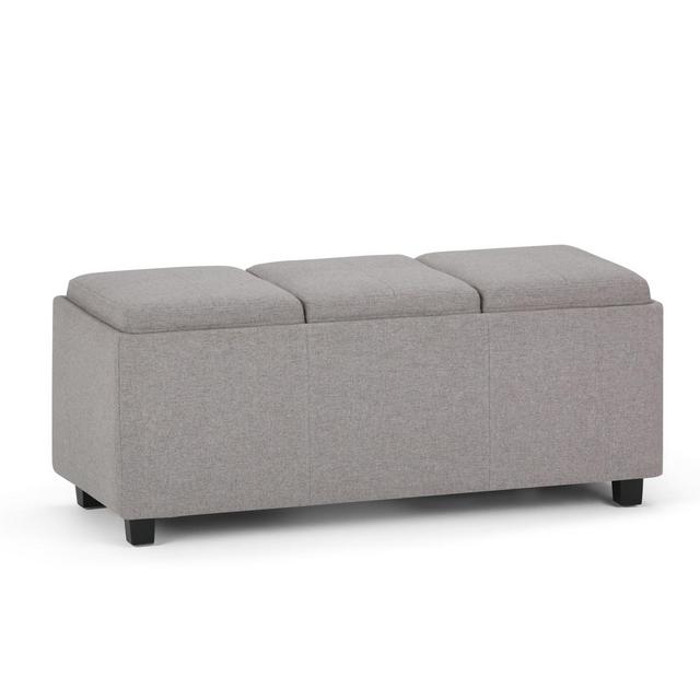 Franklin Storage Ottoman and benches Cloud Gray - WyndenHall