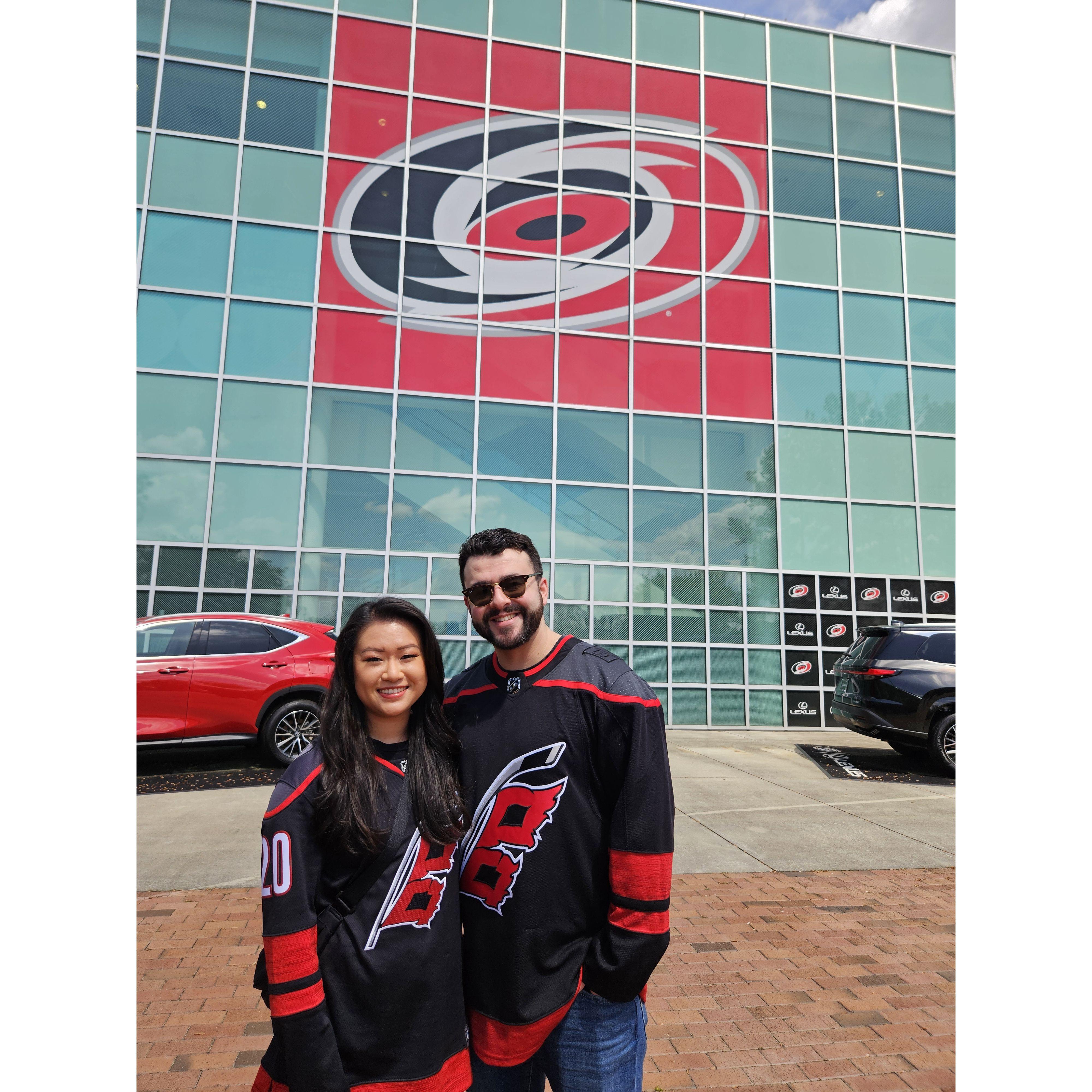 For our wedding gift, we would LOVE for the Canes to make it past the Eastern Conference Final next year!