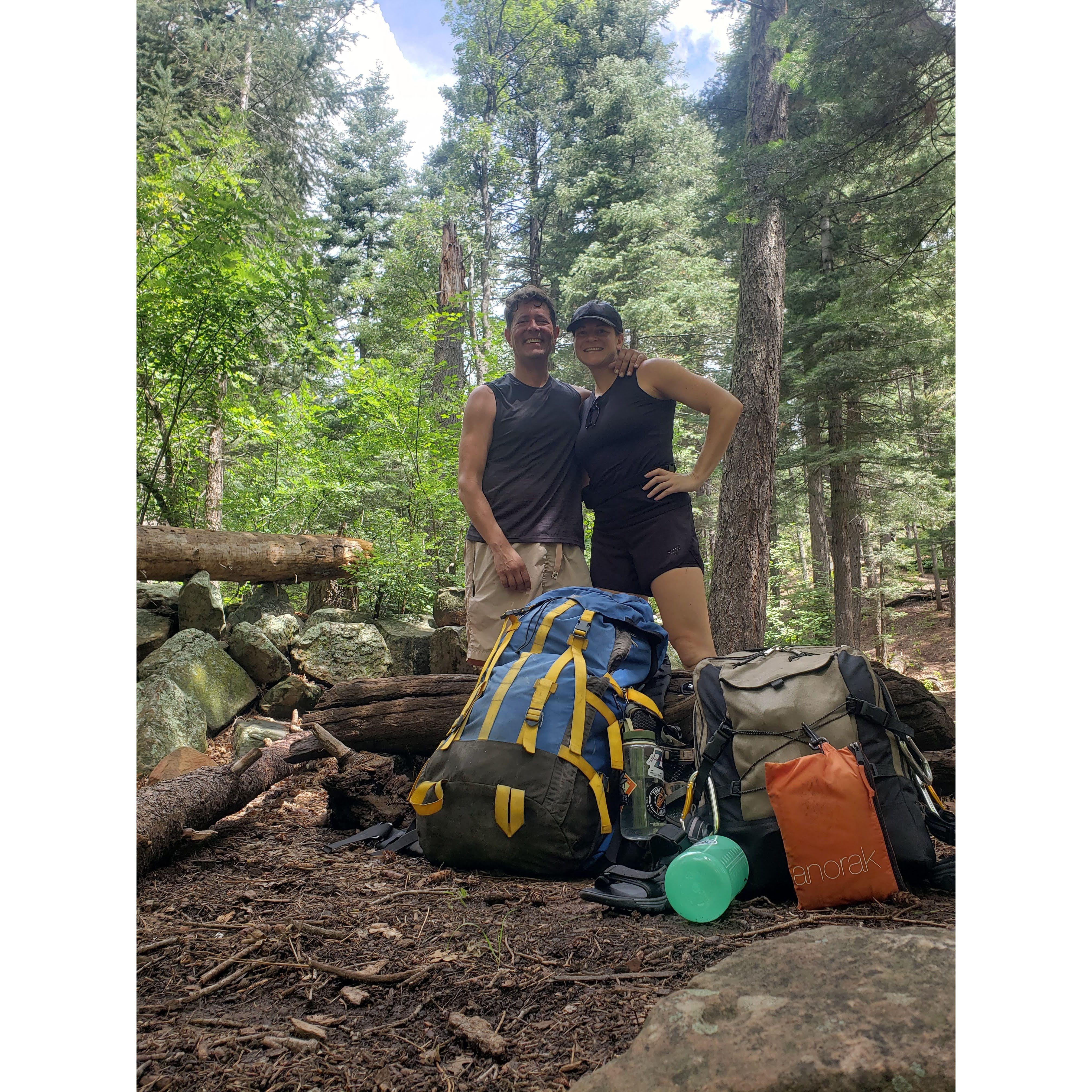 Our first backpacking trip together.