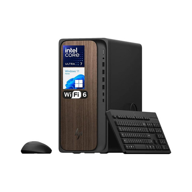 HP OmniDesk Tower Desktop Intel Core Ultra 7 32GB RAM Intel Graphics 1TB SSD Storage Windows 11 Home - Black