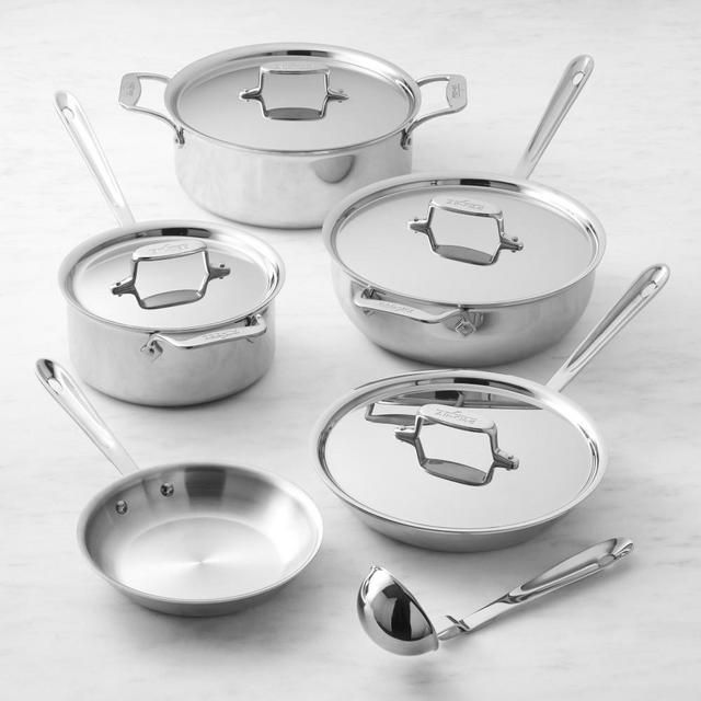 All-Clad d5 Stainless-Steel 10-Piece Essential Cookware Set