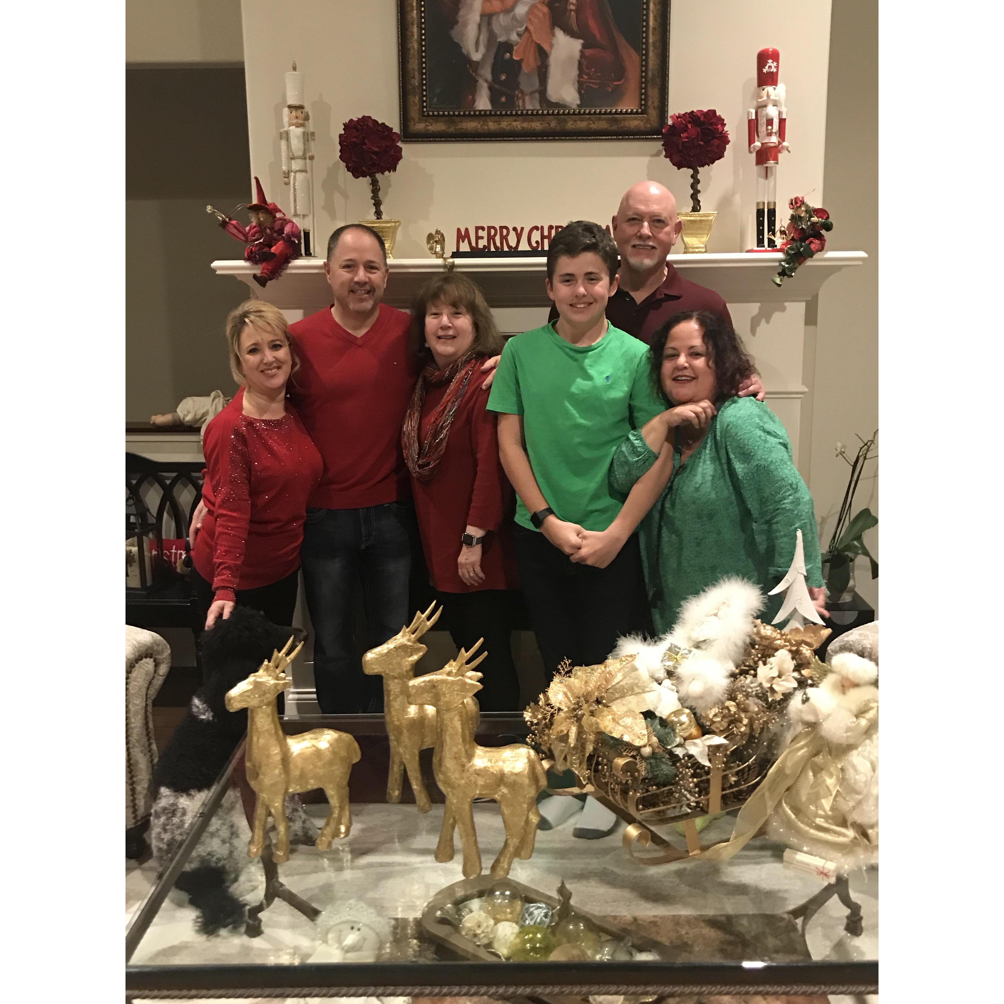 Christmas 2018 in Tennessee with Adam, Tricia, Christine (AKA Queen or Grammy Queen) and Gene.