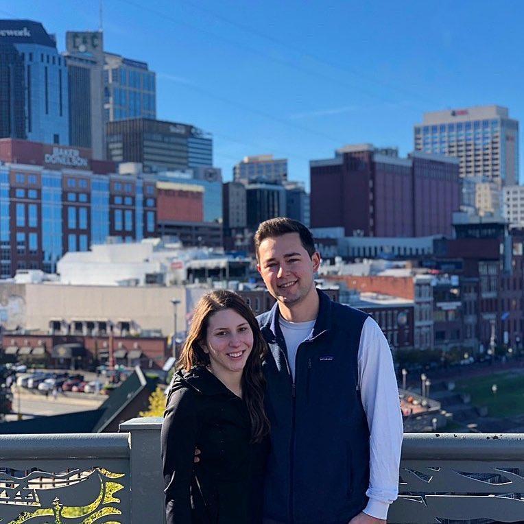 We love how walkable Nashville is, especially around Germantown and downtown. This picture came on October 2018 on the pedestrian bridge overlooking the Cumberland River and Broadway.