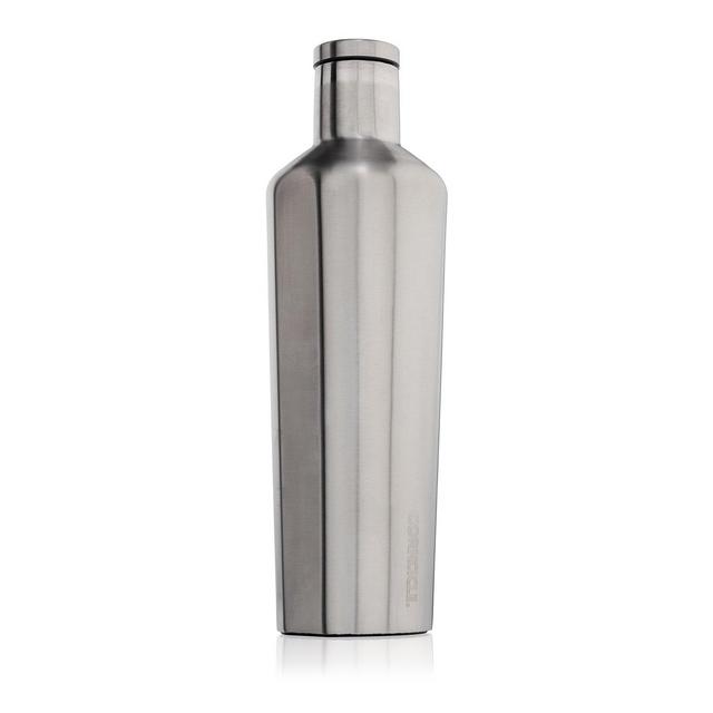 Corkcicle Canteen Classic Collection-Water Bottle & Thermos-Triple Insulated Shatterproof Stainless Steel, 25 oz, Brushed Steel