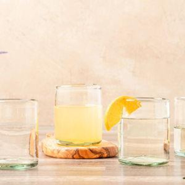 Short Mexican Hand Blown Drinking Glasses