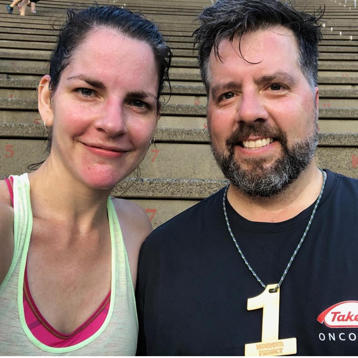 I'm not sure I've ever known someone so ready to join me in anything- including waking up at 5:30 so we can run the stadium together