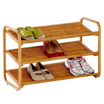 Honey-Can-Do 3-Tier Deluxe Bamboo Shoe Rack
