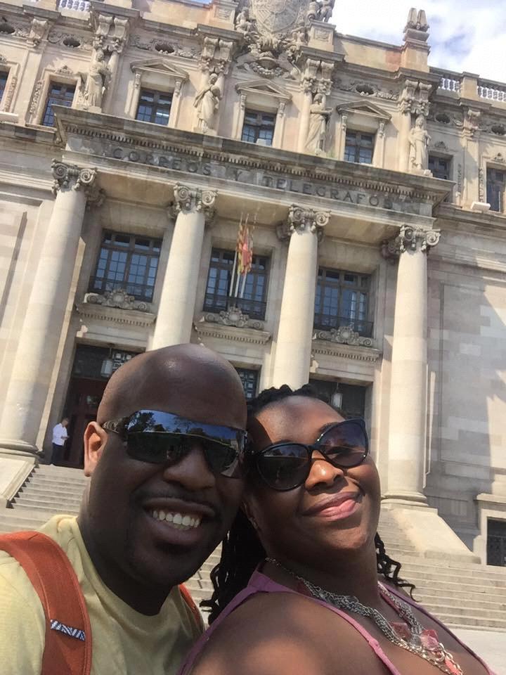 Enjoying the beautiful architecture in Barcelona, Spain -September 2017