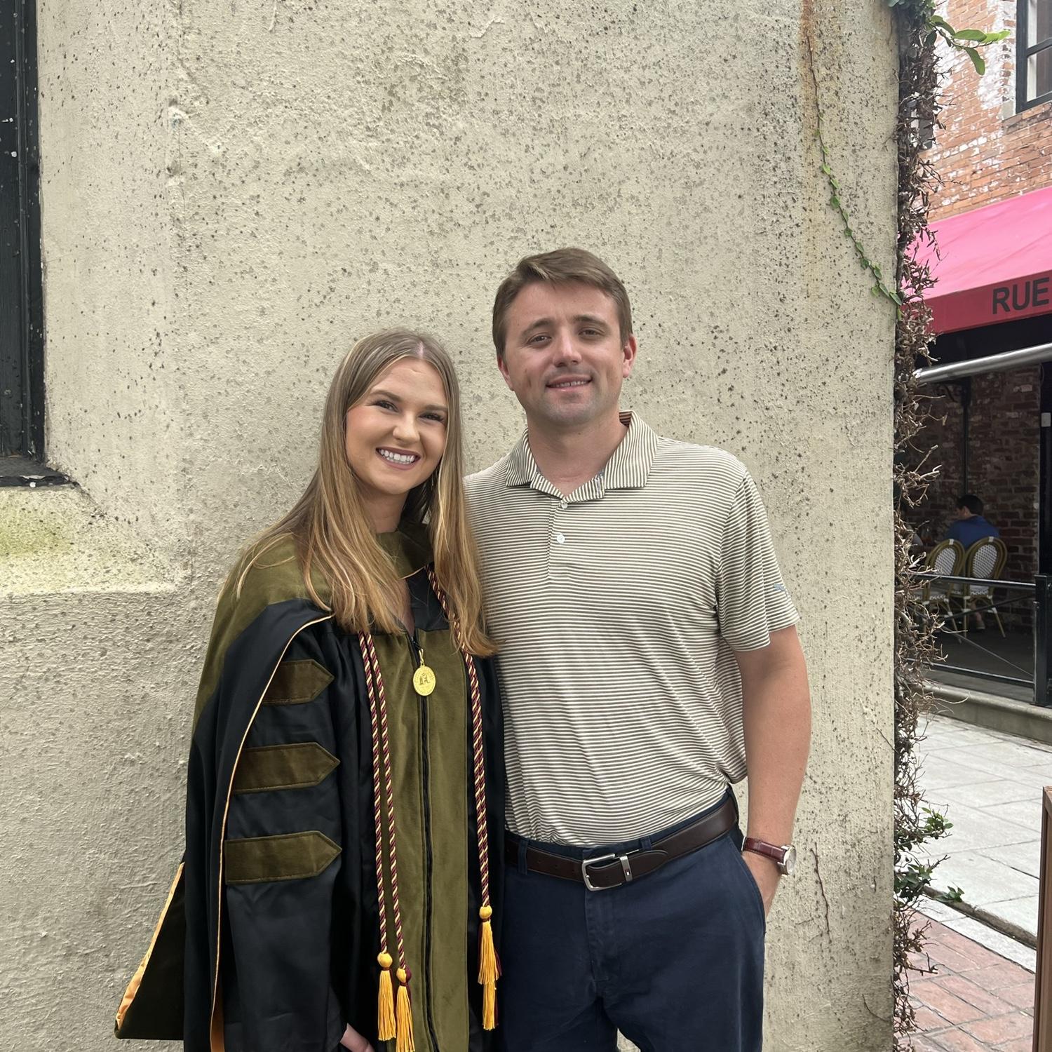 Riley's graduation from pharmacy school