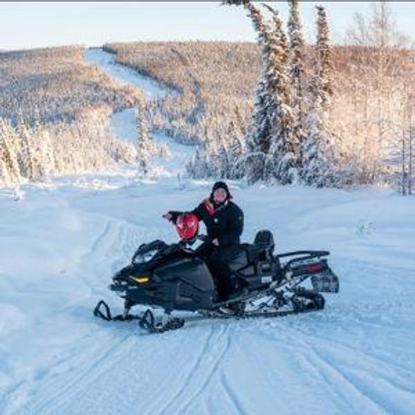 Snowmobiling Excursion on our Alaskan Honeymoon