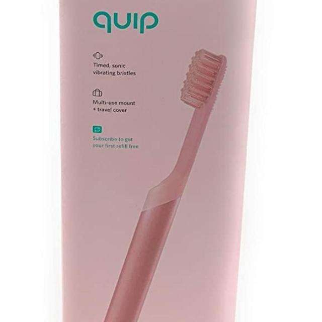Quip Electric Toothbrush Limited Edition All Pink Metal Includes Travel Mount Multi Use Cover