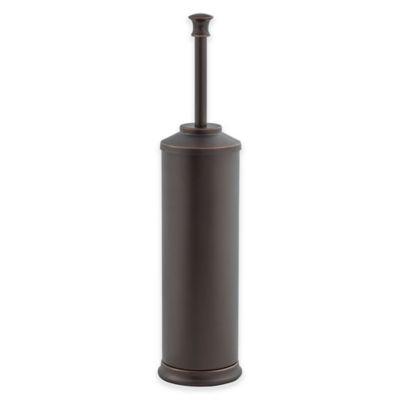 Alumiluxe 2-Piece Toilet Bowl Brush and Holder Set in Two-Tone Oil Rubbed Bronze Finish