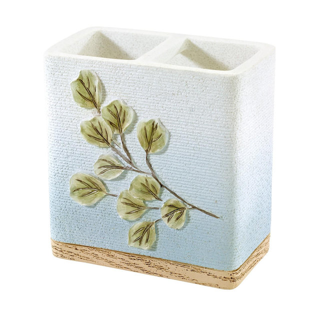 Avanti Ombre Leaves Botanical Resin Toothbrush Holder