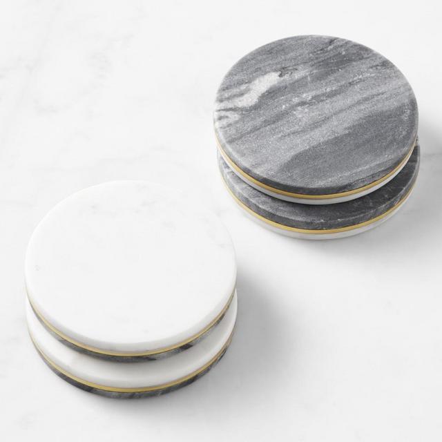 Marble Reversible Coasters, Grey