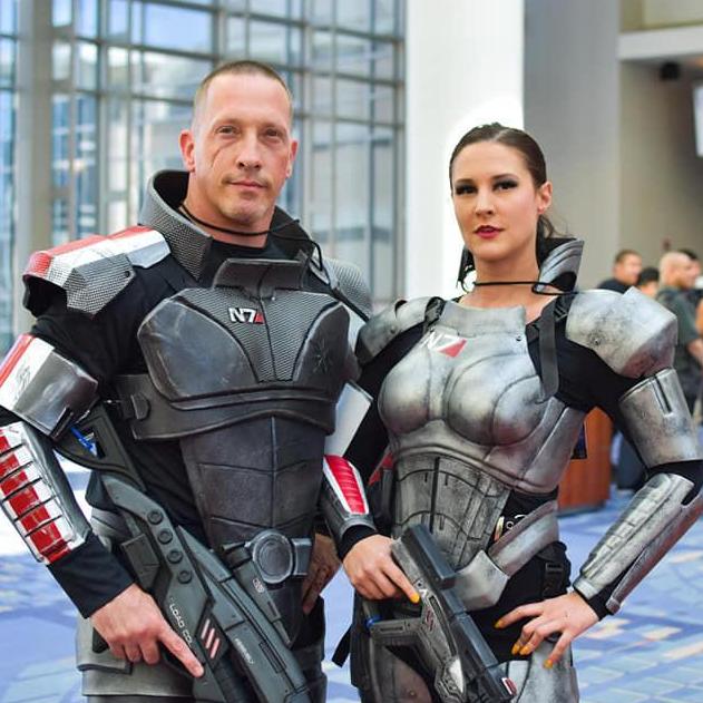 Nothing like a couple that cosplays together! Pair of Shepherds for the win!