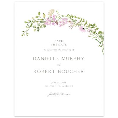 Flamingo, Pink Wedding Digital Save the Date - Rydal Portrait