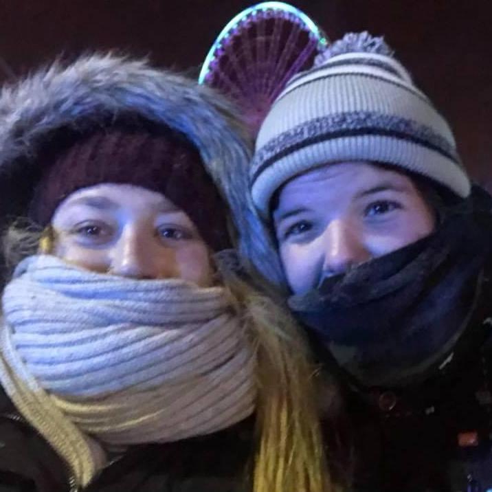 We took a trip to Montreal for New Years Day and stood outside in the cold to watch the ball drop!