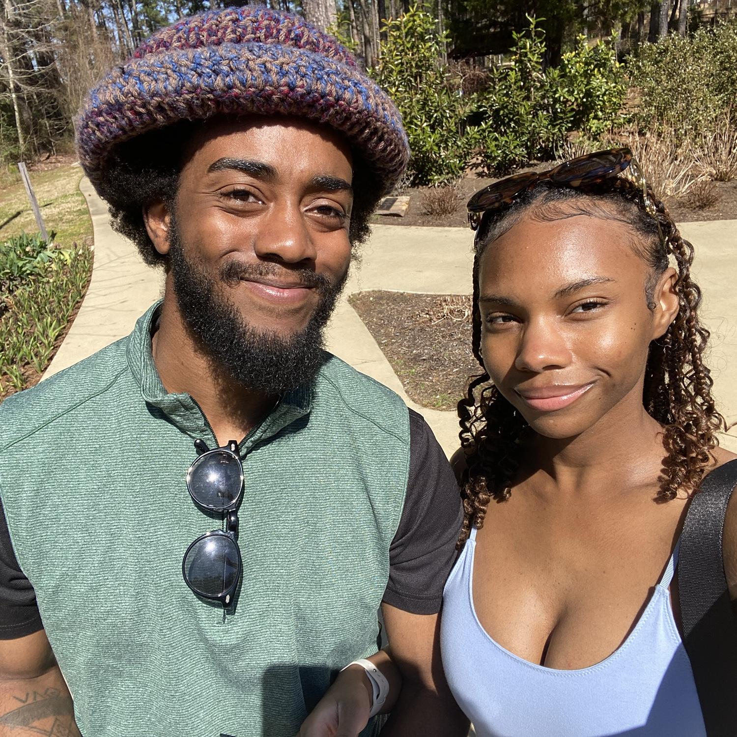 Our first time at the garden. We visited the Longview Arboretum for our first Valentine’s together!!