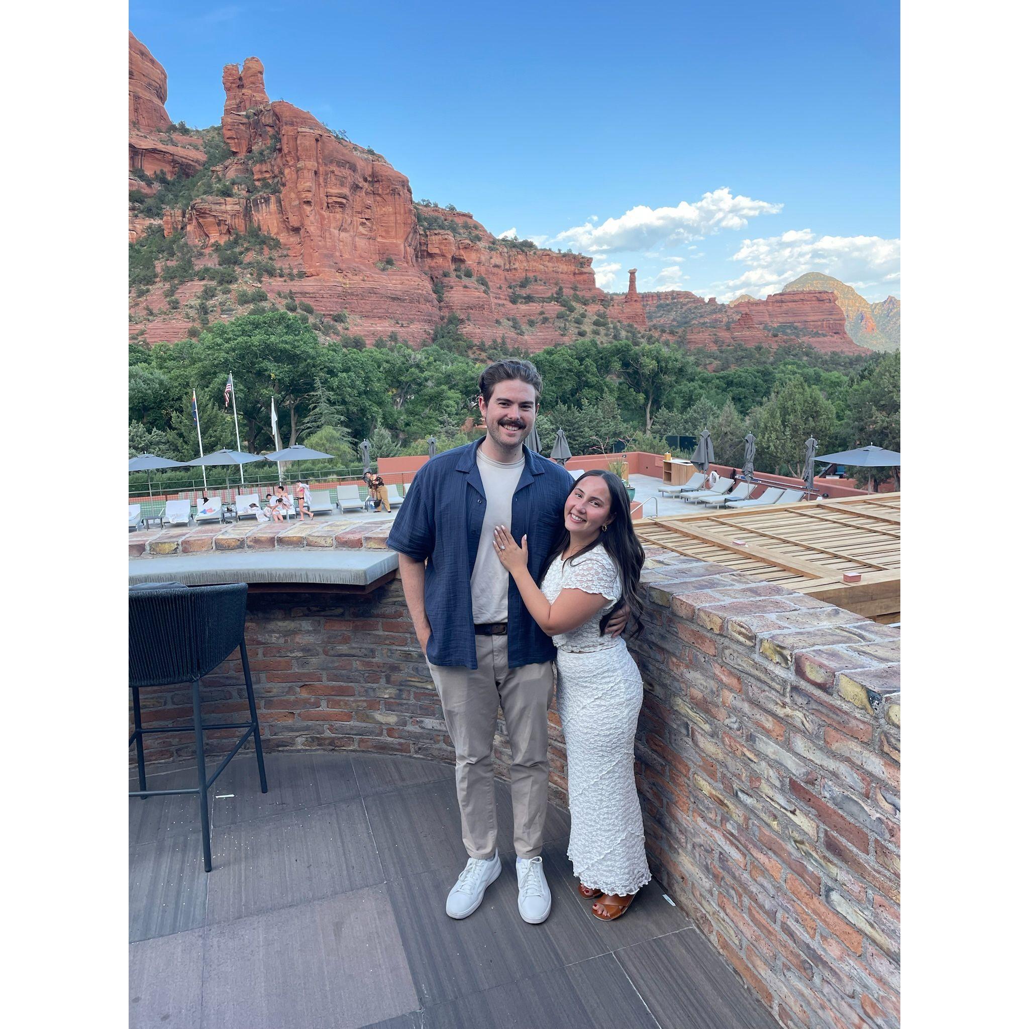 Dinner after we got engaged