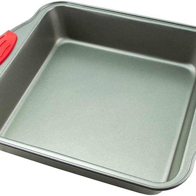 Non-Stick Steel 8" Square Baking Pan by Boxiki Kitchen. Durable, Convenient, and Premium Quality Non-Stick Baking Mold Bakeware.