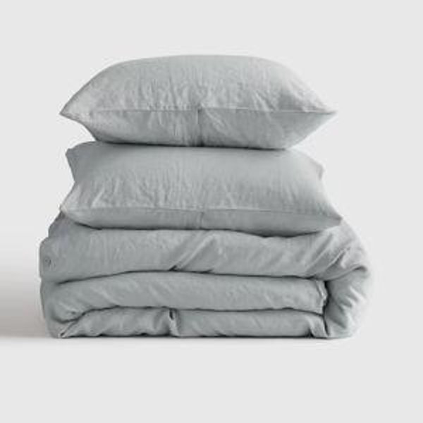 Queen Linen Duvet Cover Set | Quince in Mist