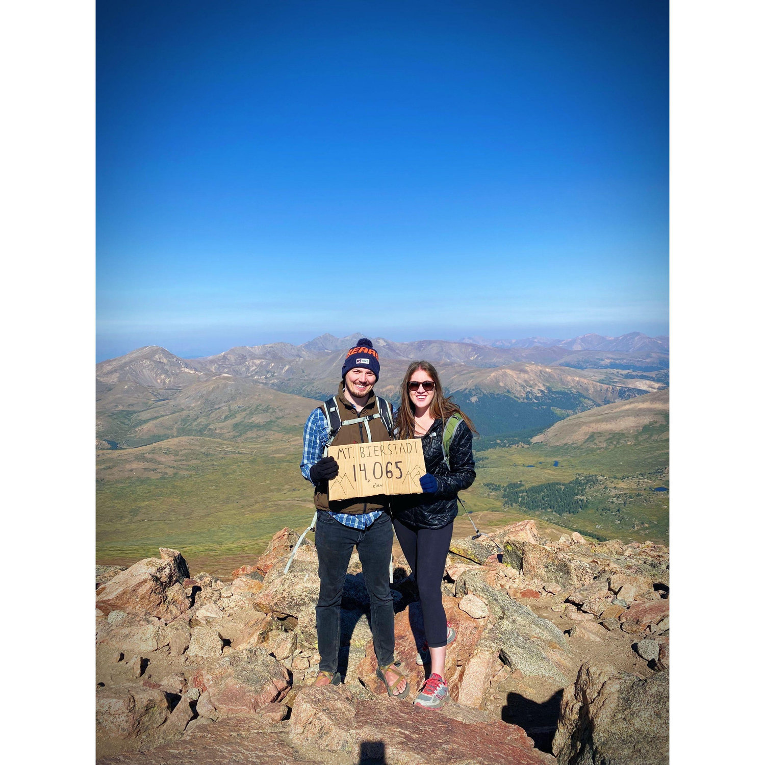 Our first fourteener! A big mountain we climbed together.