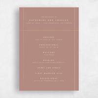 Brown Wedding Program - Corwin Foil