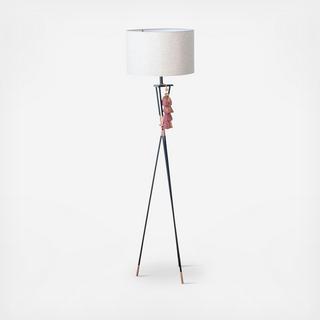 Metal Tripod Floor Lamp with Tassels