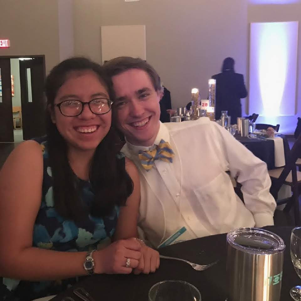 2016: At a Kohl's volunteer event not long after we started dating.