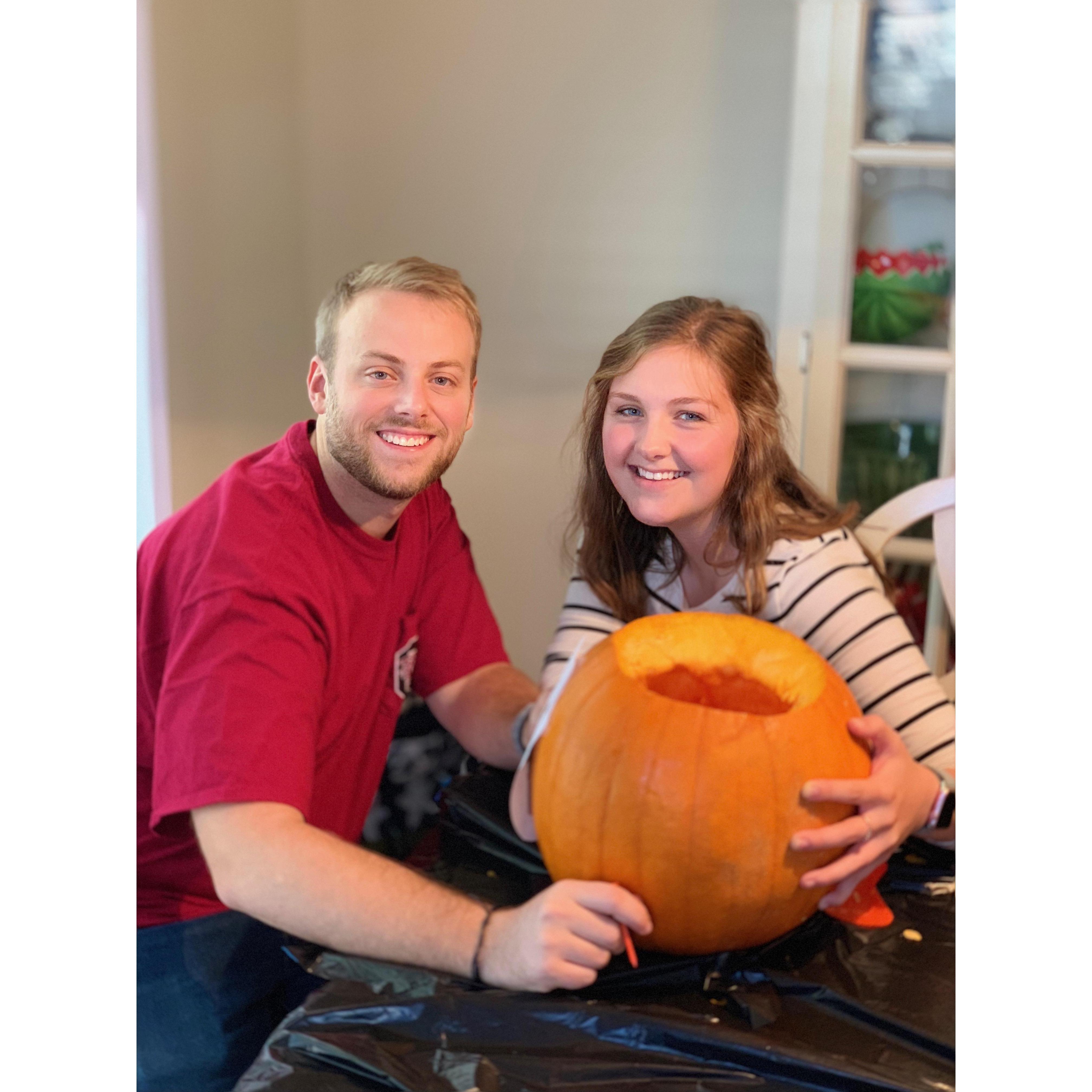 Happy Halloween! We won the pumpkin decorating contest with our Mickey and Minnie design of course!