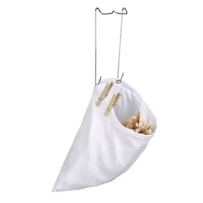 Honey-Can-Do® Hanging Cotton Clothespin Bag in White