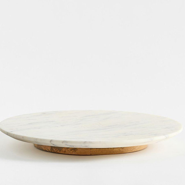 Marquee Marble Lazy Susan - White