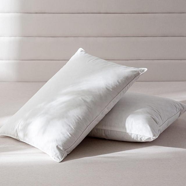 AIKOFUL Luxury Goose Feathers Down Pillows Standard Size Set of 2, Hotel Quality Fluffy Bed Pillows, Soft Pillows for Sleeping, Organic Cotton Cover(20x26”, Pack of 2)