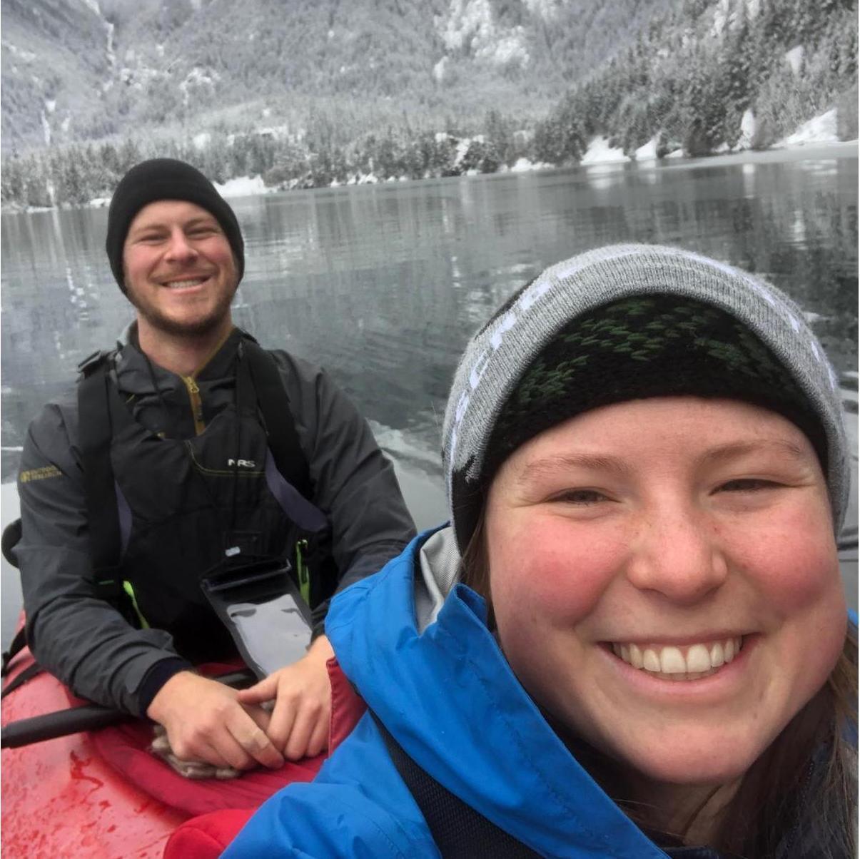 Get you someone who loves you so much they will go frozen lake kayaking with you! Diablo Lake in winter of 2023.