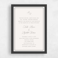 Beige Wedding Invitation - Topaz Portrait