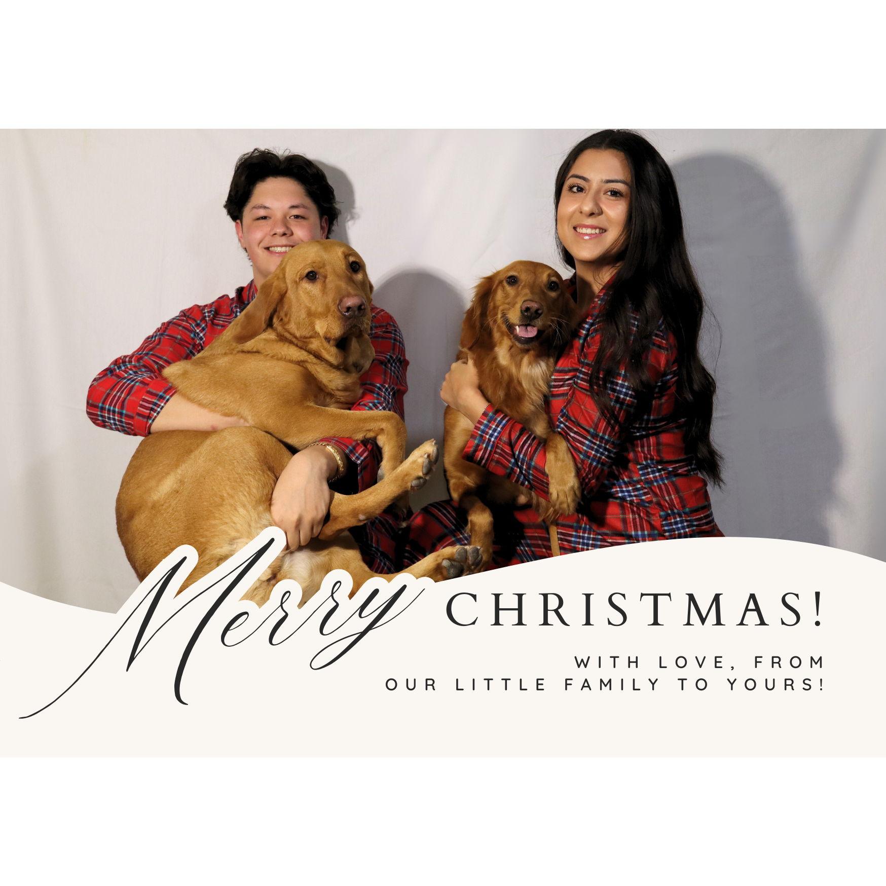 The couple's first Christmas Card, 2024