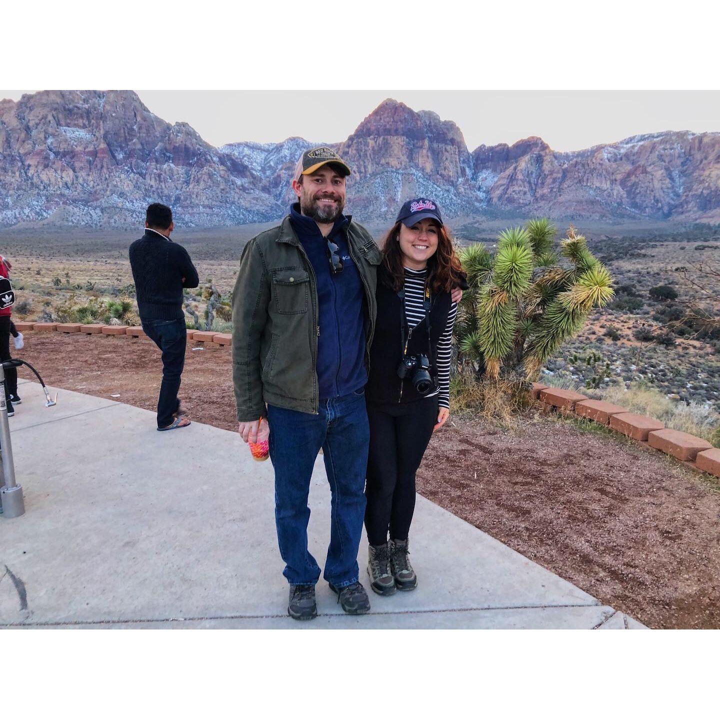 Jay's first time at Red Rock Canyon with my parents!